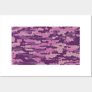 Camo Pattern - Purple Posters and Art